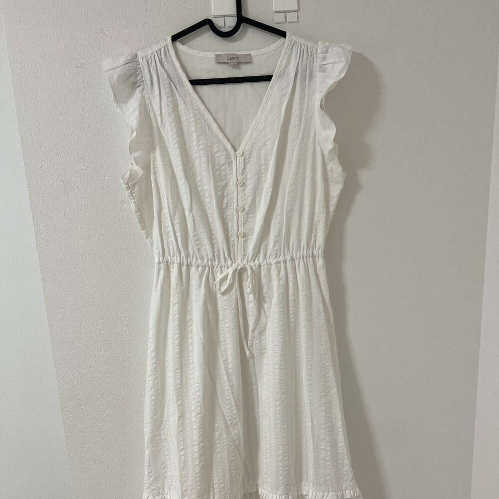 LOFT White Maxi Dress - Medium